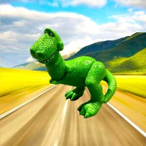 Disney Toy Story  T Rex Dinosaur Dino PVC Figure Figurine Cake Topper Green